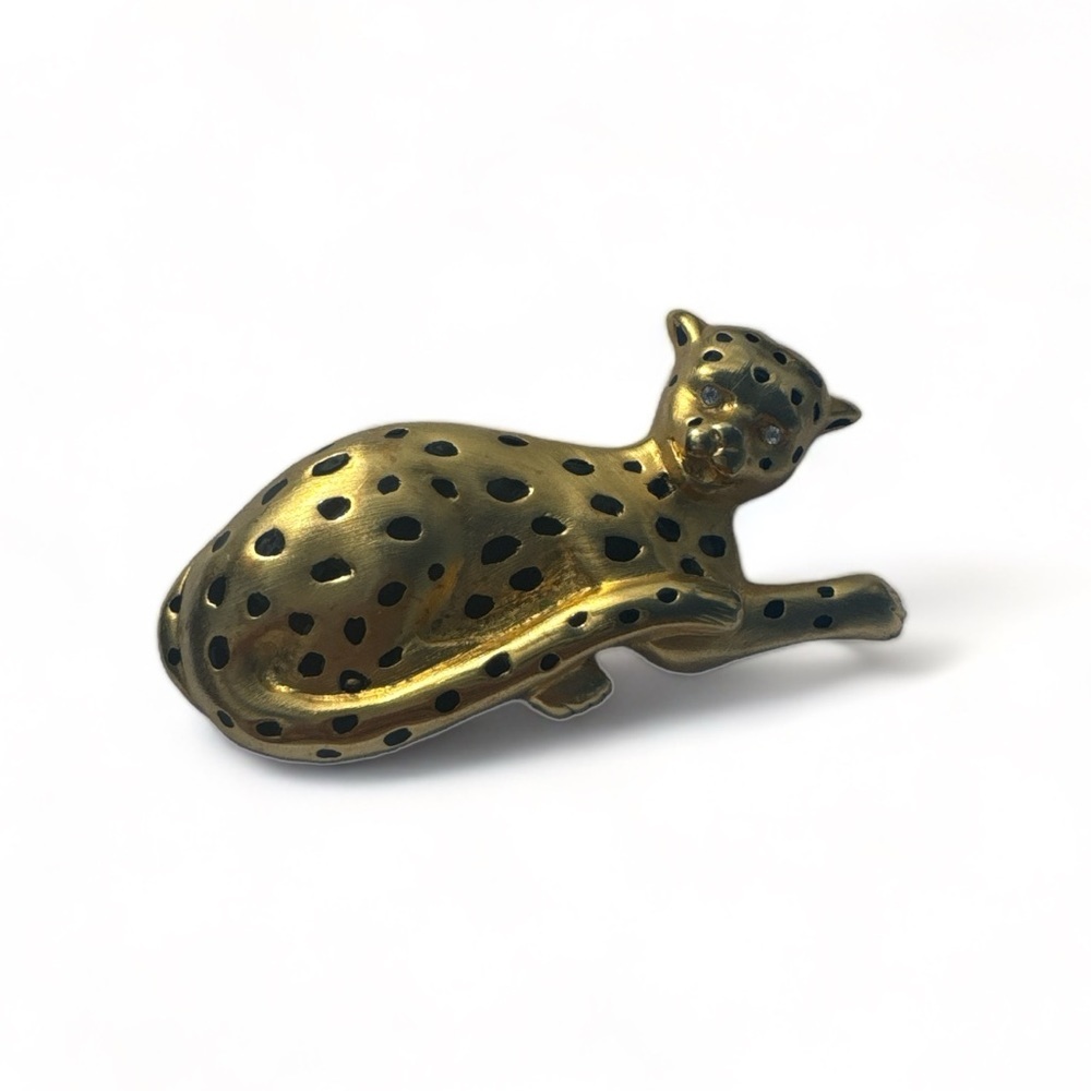 Doreen Ryan 90s Gold Plated Leopard Pin